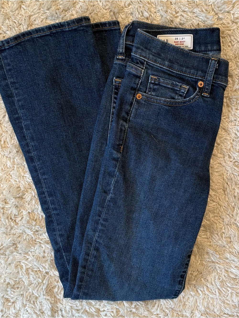 Dark Blue Women's Bootcut Jeans GAP